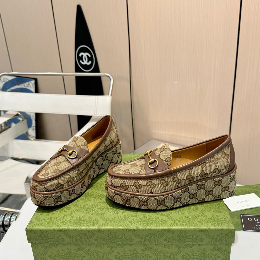 Gucci Women s Horsebit wedge loafer